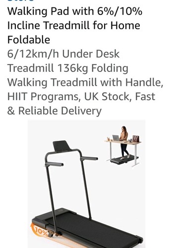 Walking pad with - walking, 6%/10%