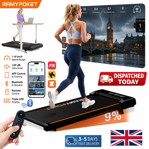 Walking pad with incline - with, under