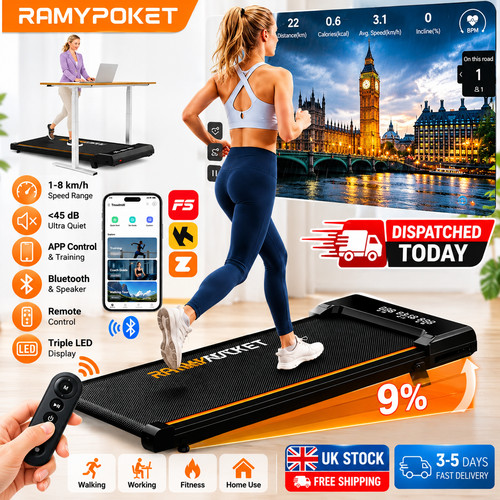 Walking pad with incline - with,
