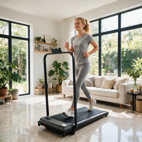Walking pad treadmill - walking, with
